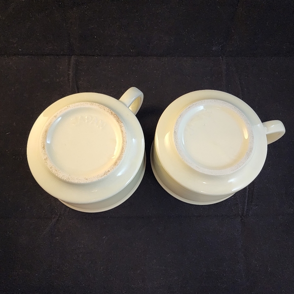 Set of 2 Vtg Japan Stoneware Soup Cups Mugs - Picture 7 of 10